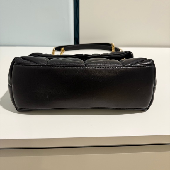 Saint Laurent Small Loulou Puffer Bag Black Gold - Picture 2 of 16